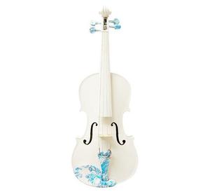 Violín Color Blanco, Importado Kinglos 4/4