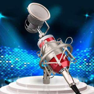 Microfono Profesional Youtuber Bm-8000 Condensador Rojo