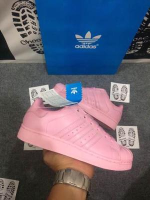 Zapatillas adidas Superstar Pink En Stock 36,37 Sin Caja