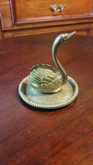 cisne de decoracion de bronce