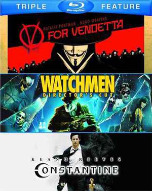 Blu Ray V For Vendetta - Watchmen - Constantine - Stock