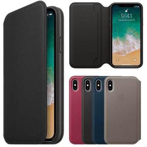 Case Leather Folio Funda Protector Apple Iphone X Tienda