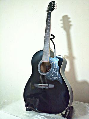 Vendo Guitarra Acustica Negra Nueva