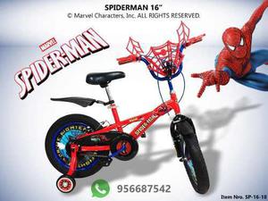 Bicicleta Spiderman Aro 16 Original Marvel