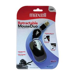 Mouse Duo Tablet/pc Maxell Retractil Otg Optico Mac/pc Negro