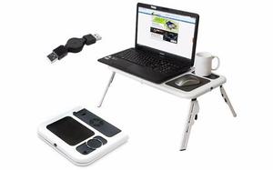 Cooler Mesa Laptop Posa Vaso Y Mouse E-table Muy Comodo