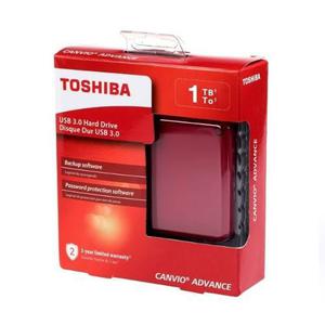 Disco Duro Externo Toshiba Canvio Advance, 1tb, Usb 3.0, Red