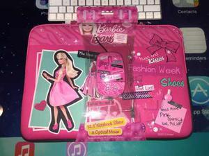 Funda Laptop Notebook 14 Pulgadas Barbie + Mouse
