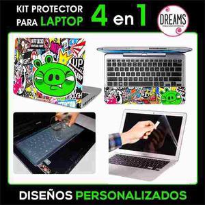 Skin Adhesivo Vinil Laptop Protege Decora (kit 4 En 1)