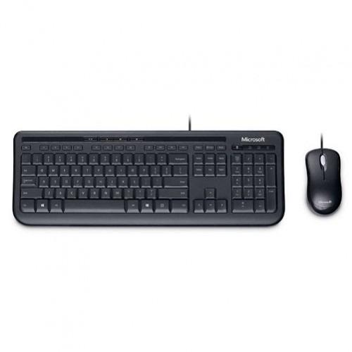 Kit Teclado Y Mouse Microsoft Wired 600, Usb, Negro.
