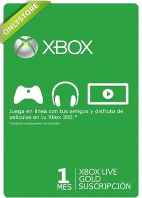 Membresia Microsoft Xbox Live Gold 1 Mes - Xbox One Y 360