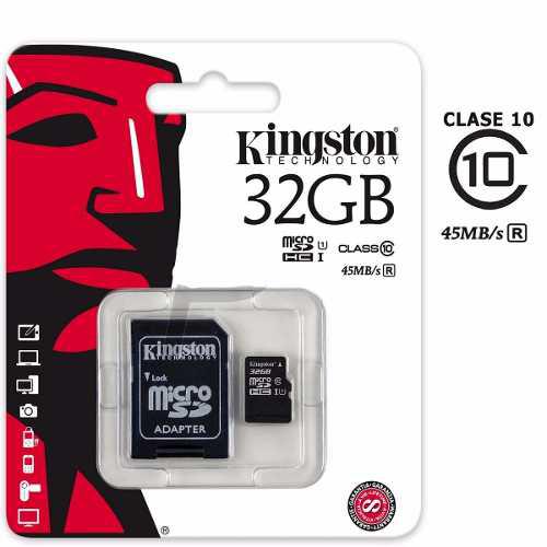 Memoria Kingston Sdc10g2/32gb Microsdhc C/adaptador Original