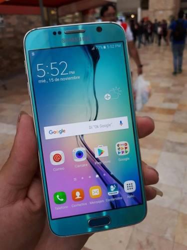 Samsung S6 32gb Turquesa Azul Libre Accesorios