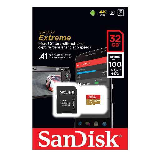 Sandisk Extreme Tarjeta Microsdhc V30 32gb Speed 100mb