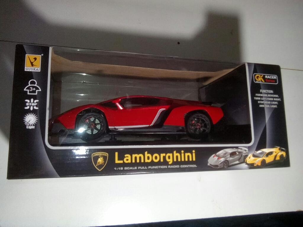Rc Lamborghini 1:18 Rojo. Control Sellad