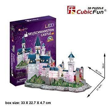 Rompecabezas 3d Con Luces Led. Neuschwanstein Castle. Cubic