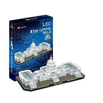 Rompecabezas 3d Con Luces Led. The U. S. Capitol. Cubic Fun