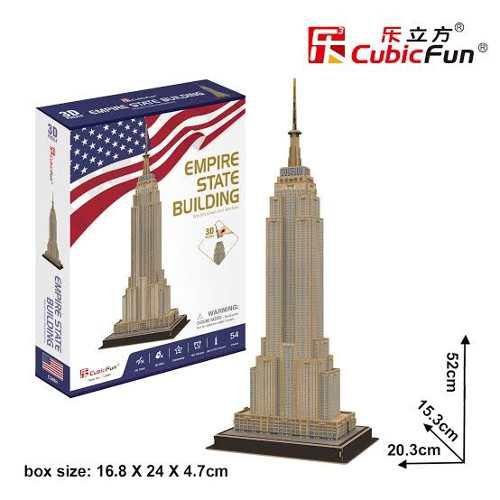 Rompecabezas 3d. Empire State Building. Cubic Fun