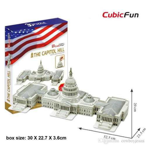 Rompecabezas 3d. U. S. Capitol. Capitolio. Cubic Fun
