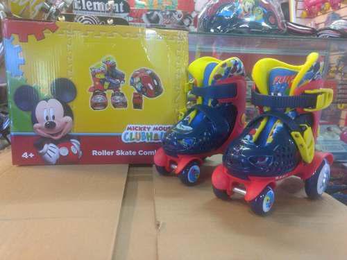 Patines 4 Ruedas Roller Skate - Disney Mickey + Protección