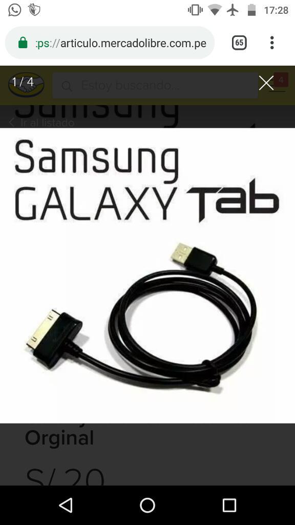 Cable Usb Samsung Galaxy Tab Y Note