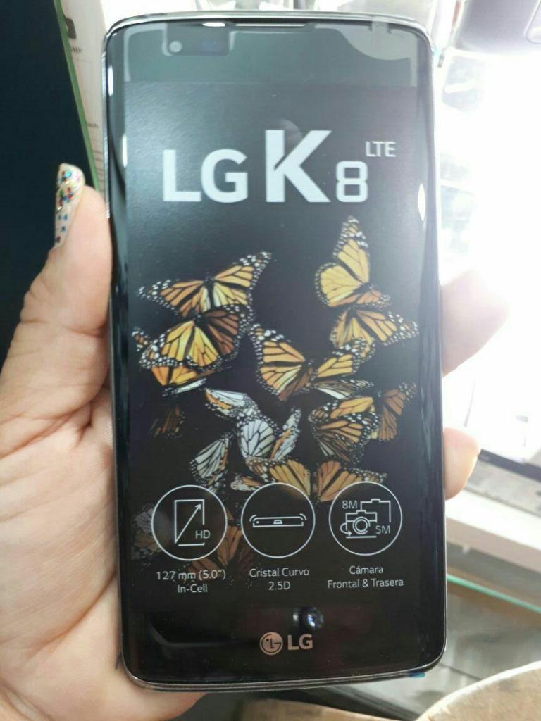 LG K8 LTE COMO NUEVO CON VIDRIO TEMPLADO
