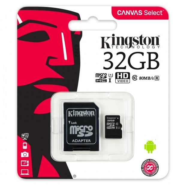 Memoria Kingston Micro Sd Hc De 32gb Clase 10 Full HD nueva