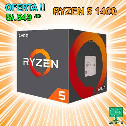 Procesador Ryzen 5 1400 4-core 3.2 Ghz Am4 Oferta