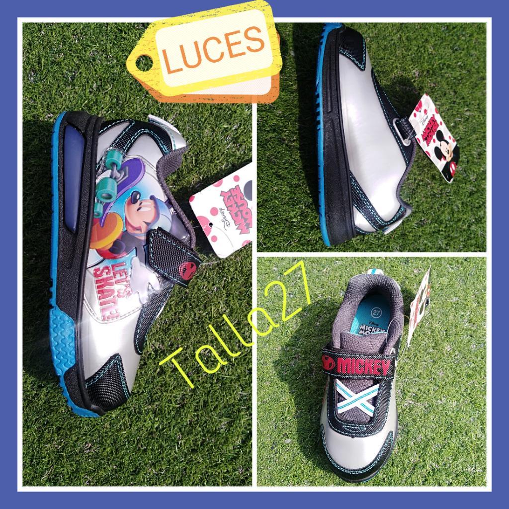 Zapatilla Luces Mickey Talla27