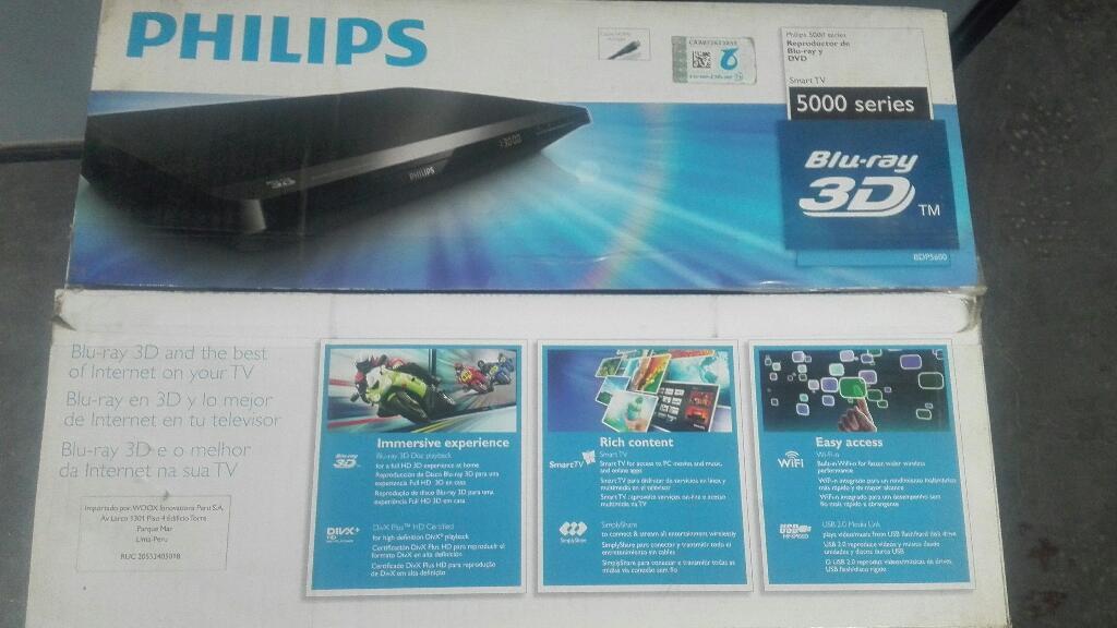Bluray 3d Philips con Smarttv Internet