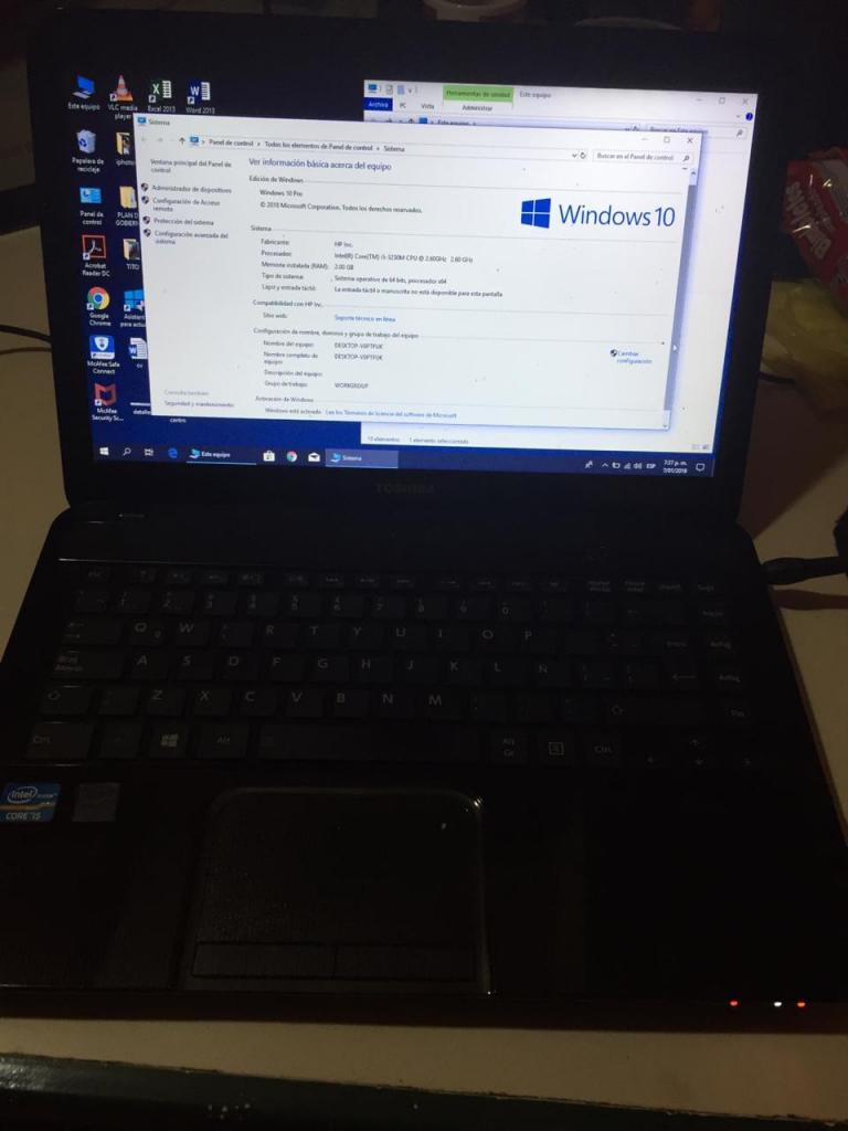 Laptop Toshiba Corei5