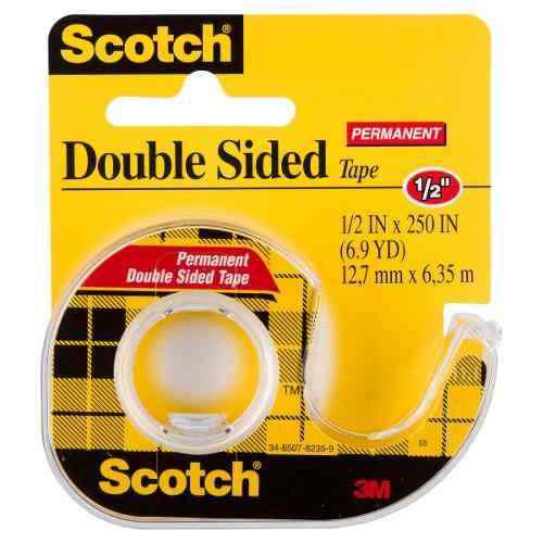 Scotch® Doble Faz, 1/2 Pulgada X 7 Yardas, 3m®