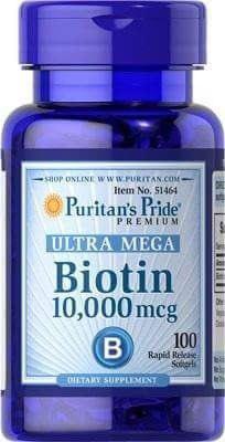 Biotin 10000 Mcg 100 Capsulas Blandas Importadas De Usa