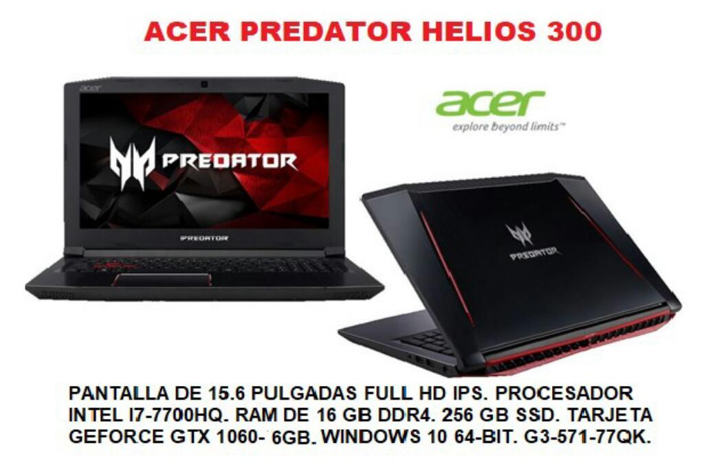 Laptop Acer Predator Helios 300 con Caja