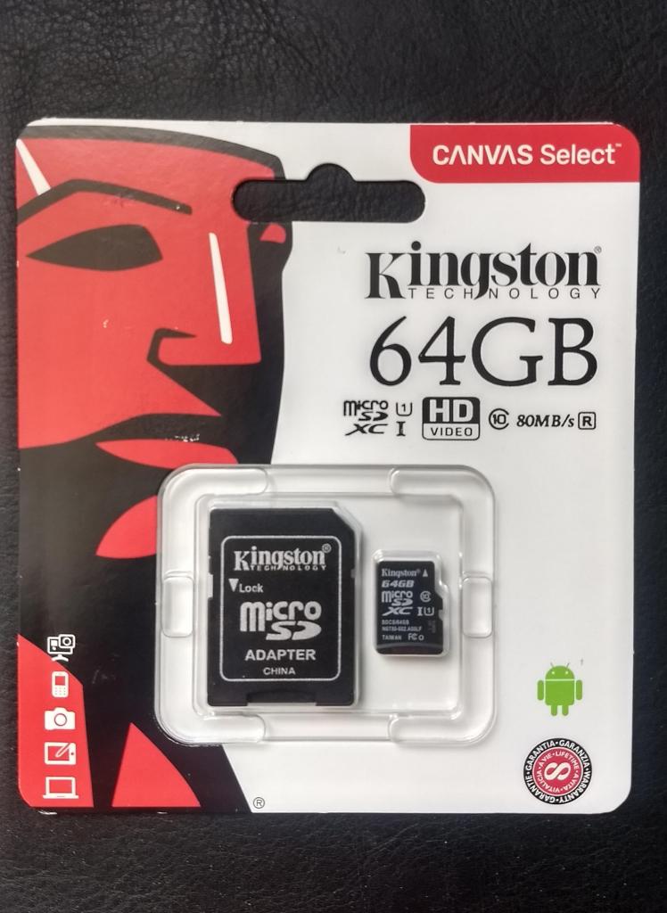 Nuevo Memoria Micro Sd Kingston 64 Gb Clase 10 Uhs I Speed