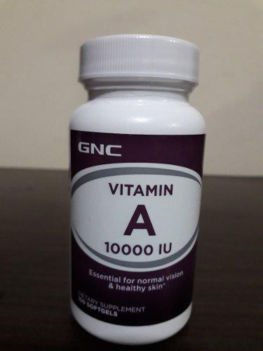 Vitamina A, Gnc 100 Softgel,1000iu