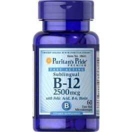 Vitamina B-12 Sublingual 2500mg. 60 Cápsulas Importada Usa