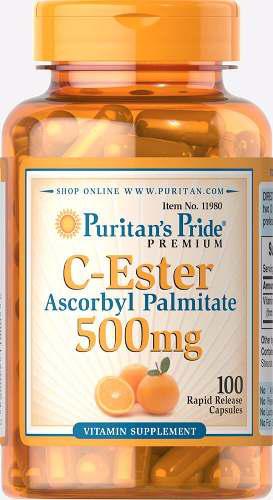 Vitamina C Ester Ascorbyl Palmitate 500 Mg 100 Caps