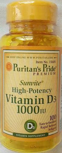 Vitamina D-3 1000 Iu 100 Cápsulas Importada De Usa