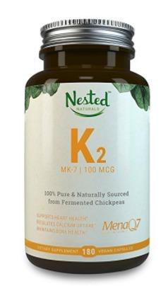 Vitamina K2 Mk7, 100mcg, 180 Capsulas Importado De Usa