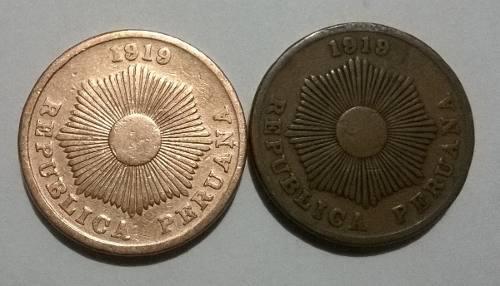 Coin Collection: Monedas 2 Centavos Gordos - Perú