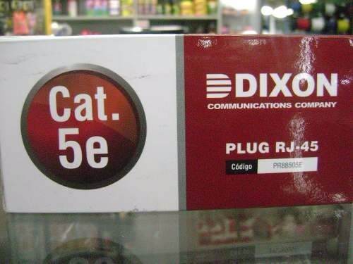 Conector Plug Rj45 Rj-45 Dixon Cat 5e Y Cat 6 Caja X 100 Uni
