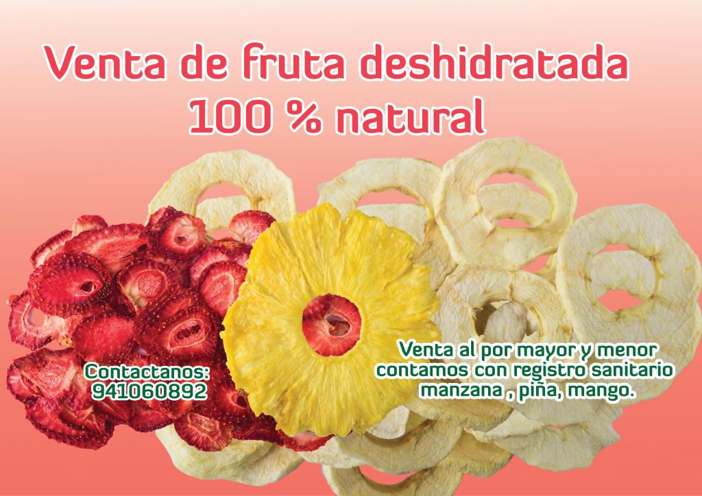 Fruta deshidratada natural