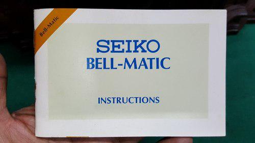 Manual De Instruciones De Reloj Seiko Bell Matic Gratis Envi