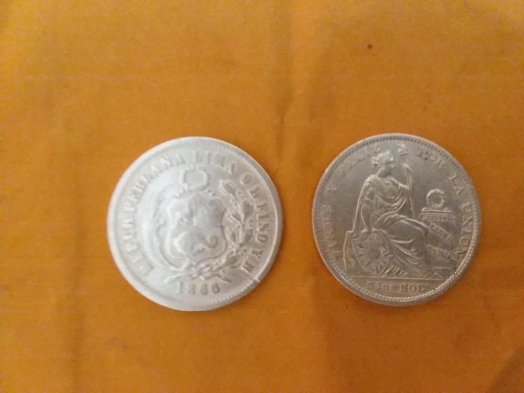 Monedas plata remato 1 quinto sol wasp