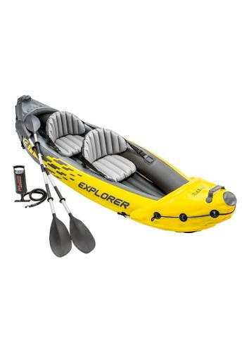 Bote Inflable Kayak K2 Inflador Rio Laguna Playa Remos
