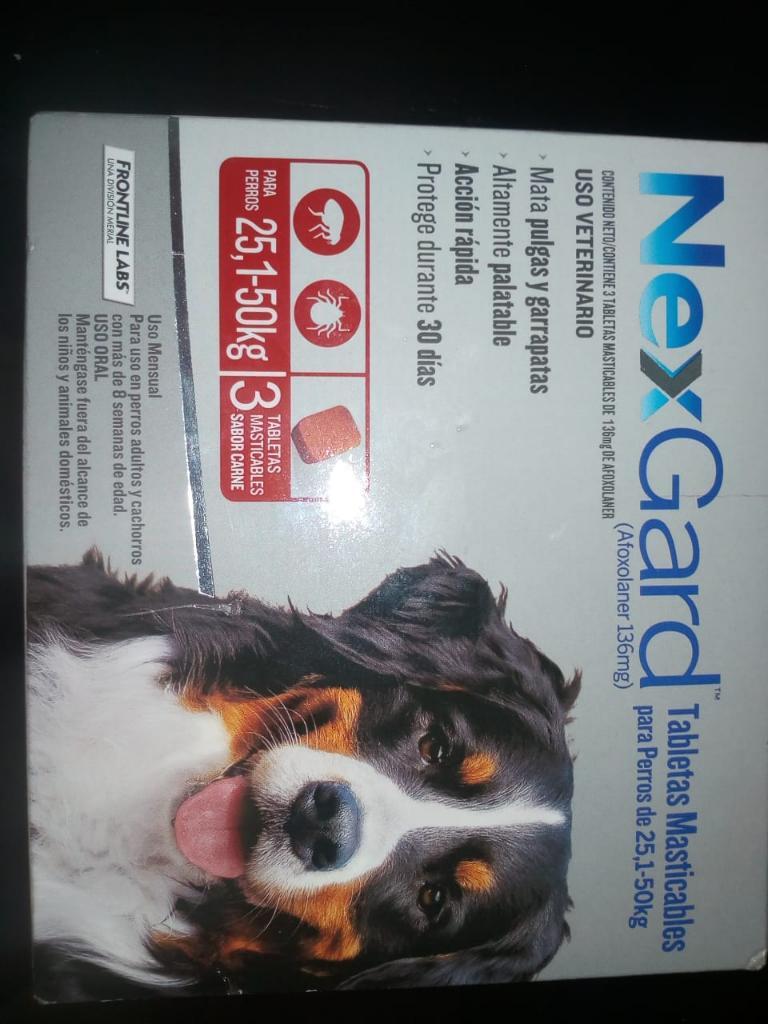 Nex Gard para Perros de 25 a 50 Kilos.