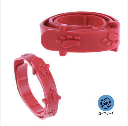 Collar Antipulgas Para Perro Y Gato // Color Rojo