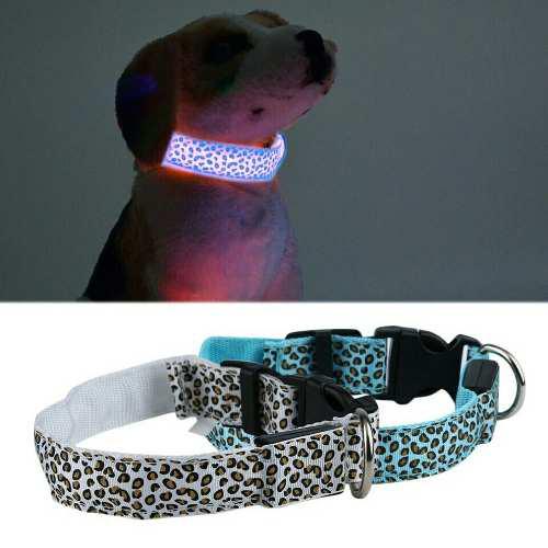 Collar Importado Para Perros Con Luz Led Fosforescente.