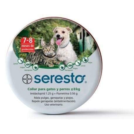 Seresto Bayer Collar Antipulgas Anti Pulgas Perro Gato 8 Kg